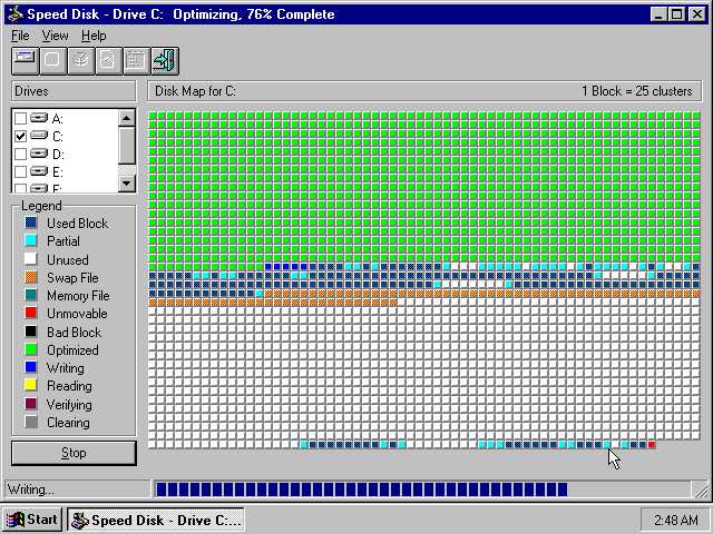 Norton Utilities for Windows 95 - Speed Disk
